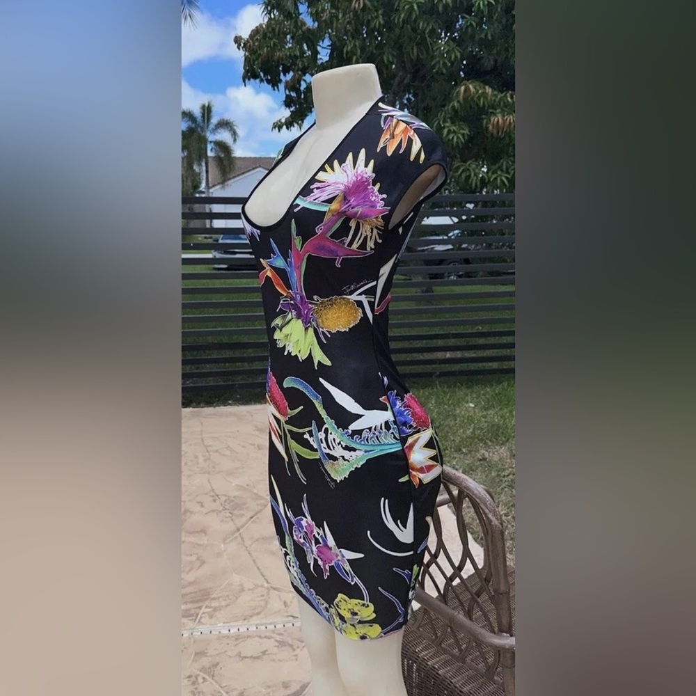 Just Cavalli Pink and Purple Cocktail Dress
